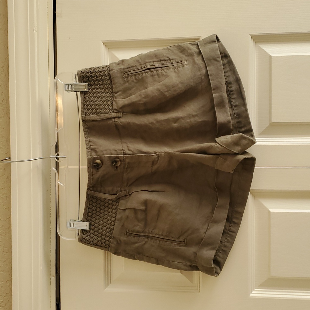 LOFT Olive Green Linen Shorts sz. 4